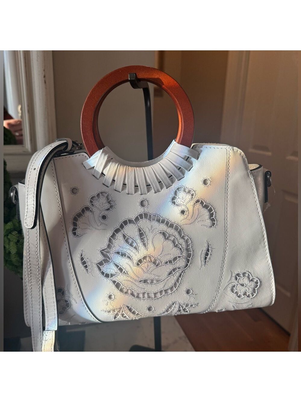 Patricia Nash - Lyon Medium Satchel w/Crossbody - LIKE NEW Elegant Leather Bag - Picture 1 of 10